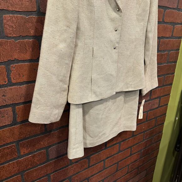 Vintage Amanda Smith Petites Tweed Skirt Suit NWT Size 4 Petite 4P Wool Blend - Picture 3 of 16